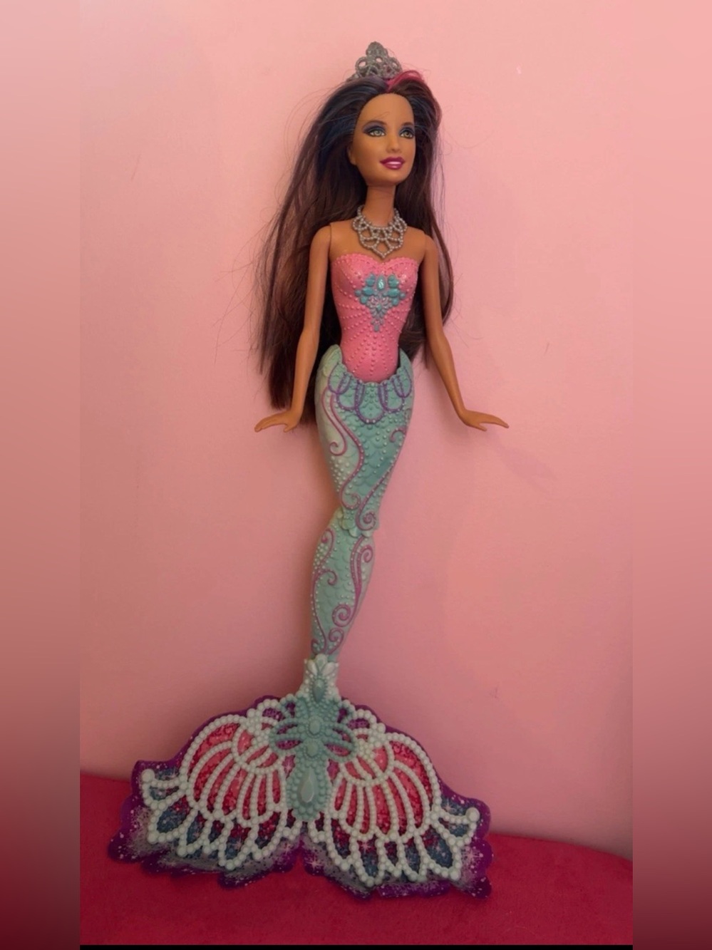 Barbie Color Magic Mermaid Teresa Doll (2012) Brunette Multicolor Hair Streaks